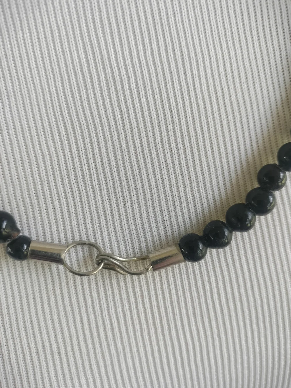 Multistrand Pink, Black & Blue Beaded Necklace Vintage 24